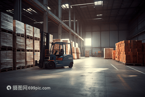 货物运输的叉车