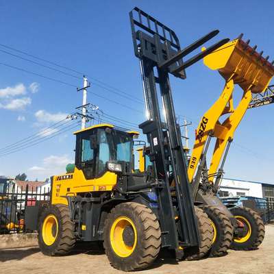 叉石头专用高底盘叉车图片叉木材专用四驱叉车生产厂家